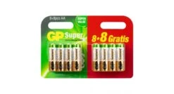 GP Alkaline Super Batterijen - AA - 1,5 V (16st) - 03015ADHBC8+8