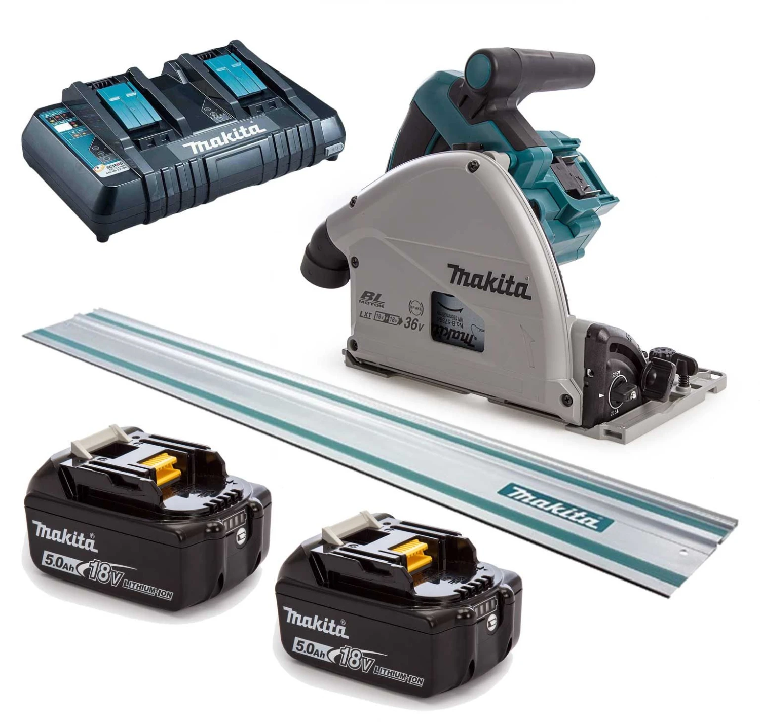 Makita DSP600PT2J1 36V (2x 18V) Li-Ion Accu Invalzaag Set (2x 5,0Ah Accu) In Mbox Incl. Geleiderail - 165 X 20 Mm - Koolborstelloos 3 Makita DSP600PT2J1 36V (2x 18V) Li-Ion Accu Invalzaag Set (2x 5,0Ah Accu) In Mbox Incl. Geleiderail - 165 X 20 Mm - Koolborstelloos