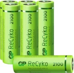 GP NiMH 2100 MAh ReCyko Oplaadbaar Batterij 1,2V (6st) - AA - 120210AAHCE-C4+2