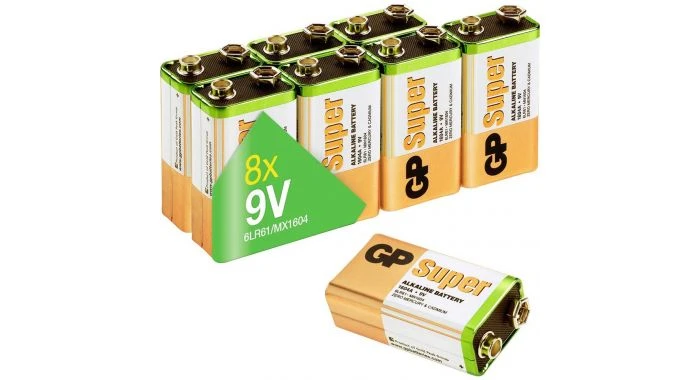 GP Alkaline Super Batterij (8st) - 9V - 030E1604ALB8 3 GP Alkaline Super Batterij (8st) - 9V - 030E1604ALB8