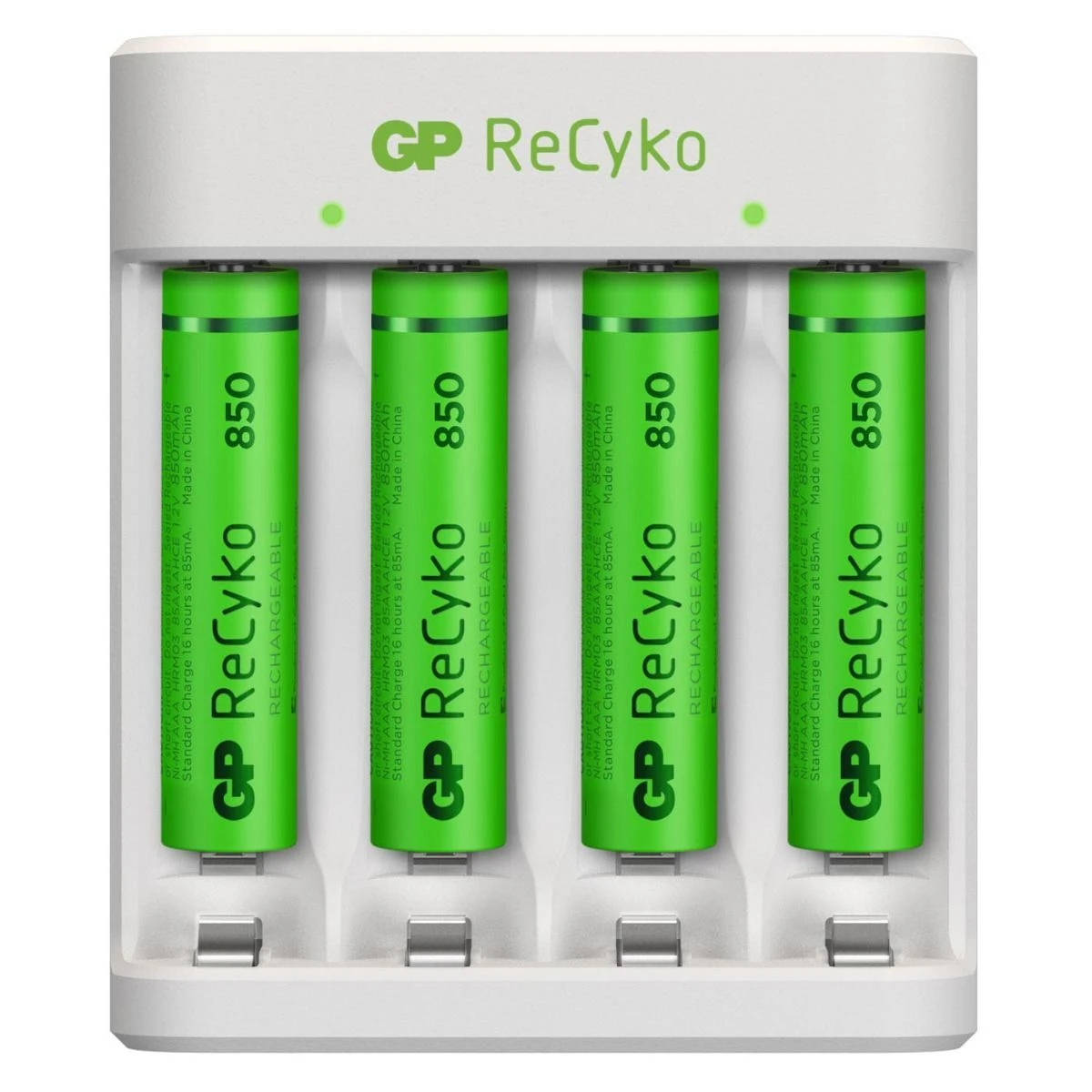 GP E411 PB411 + 4 X AAA Batterijlader + Batterijen - 850 MAh - 130E411USB85AAAHC4 4 GP E411 PB411 + 4 X AAA Batterijlader + Batterijen - 850 MAh - 130E411USB85AAAHC4 - Afbeelding 2